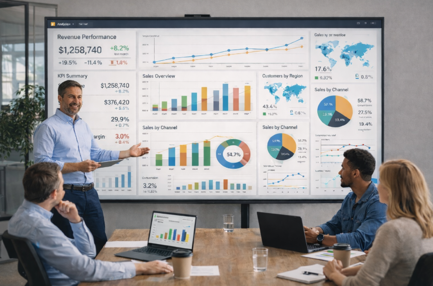 Dashboard design decision framework diagram